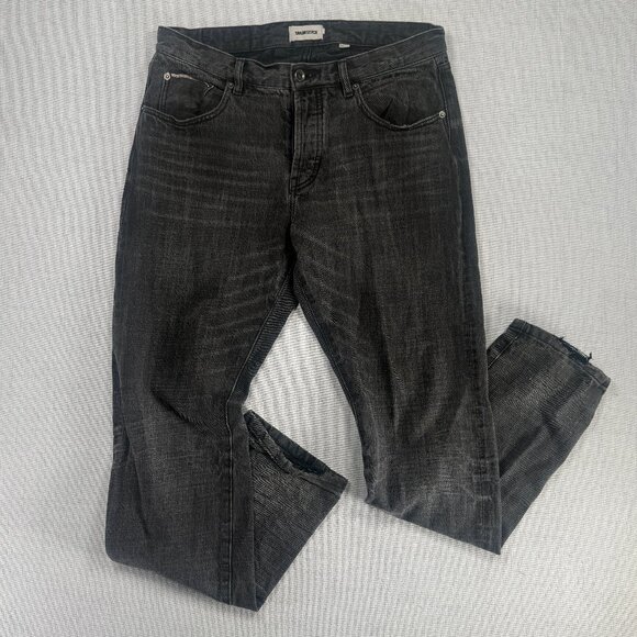 Taylor Stitch Other - Taylor Stitch Slim Fit Jeans Washed Black Button Fly Medium Rise Denim Size 33